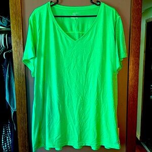 Women’s Dry Tek Tee Lime Green color Size 3